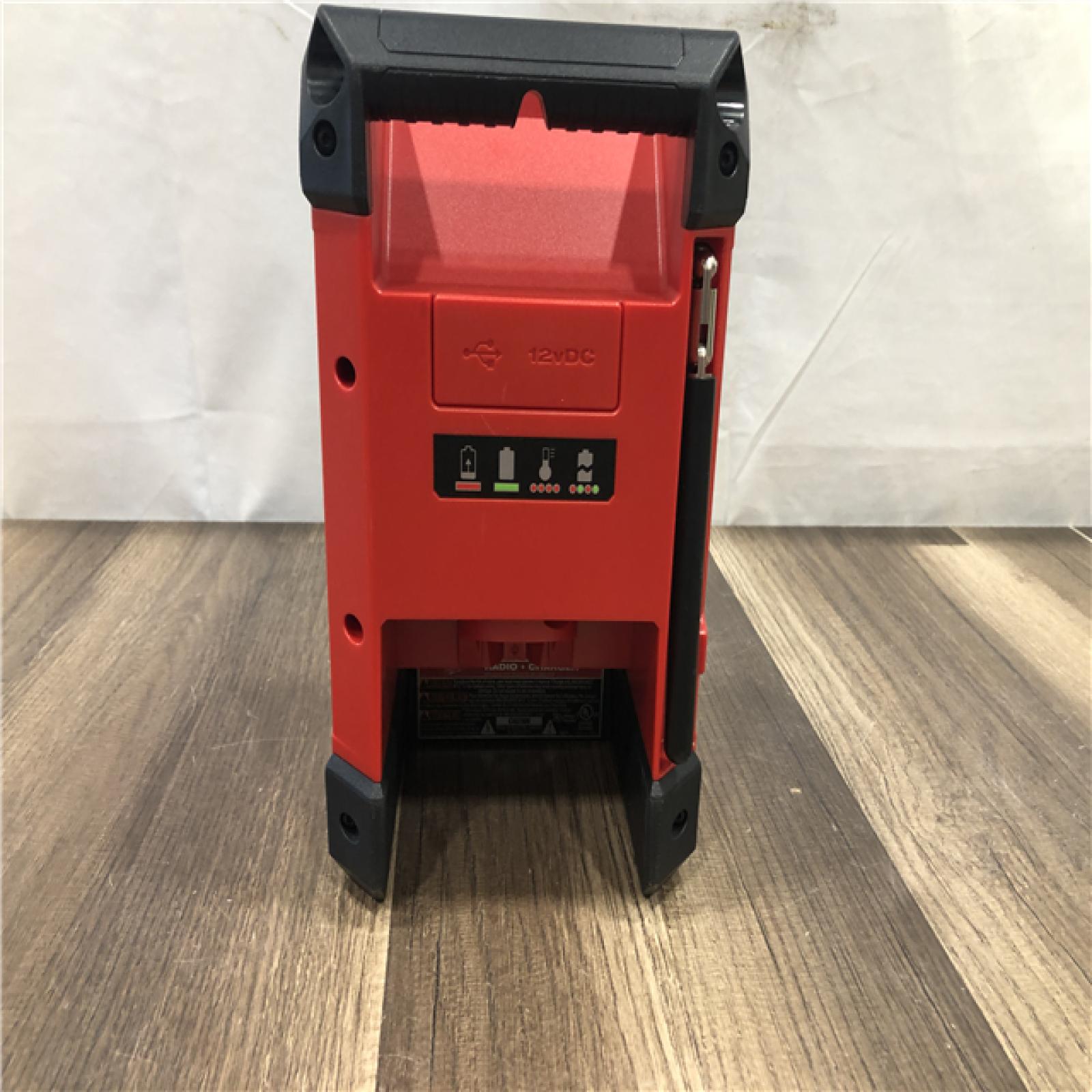 AS-IS Milwaukee  12-Volt Lithium-Ion Cordless Bluetooth/AM/FM Jobsite Radio with Charger