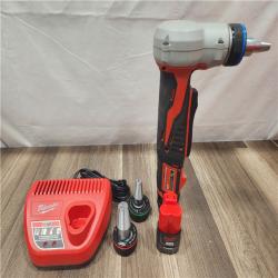 AS-IS- Milwaukee M12 12V Lithium-Ion Cordless PEX Expansion Tool Kit with (2) 1.5 Ah Batteries  (3) Expansion Heads and Hard Case