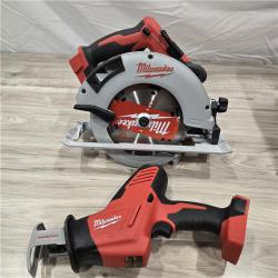 AS-IS Milwaukee M18 18-Volt Lithium-Ion Brushless Cordless Combo Kit (4-Tool) with 2-Batteries, 1-Charger and Tool Bag