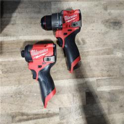 HOUSTON LOCATION - AS-IS Milwaukee FUEL 12-Volt Lithium-Ion Brushless Cordless Hammer Drill and Impact Driver Combo Kit
