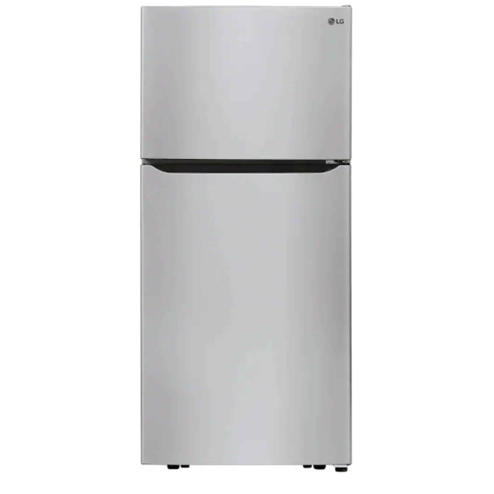 DALLAS LOCATION - LG - 20.2 Cu. Ft. Top-Freezer Refrigerator - Stainless Steel