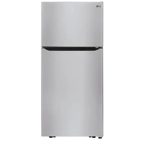 DALLAS LOCATION - LG - 20.2 Cu. Ft. Top-Freezer Refrigerator - Stainless Steel