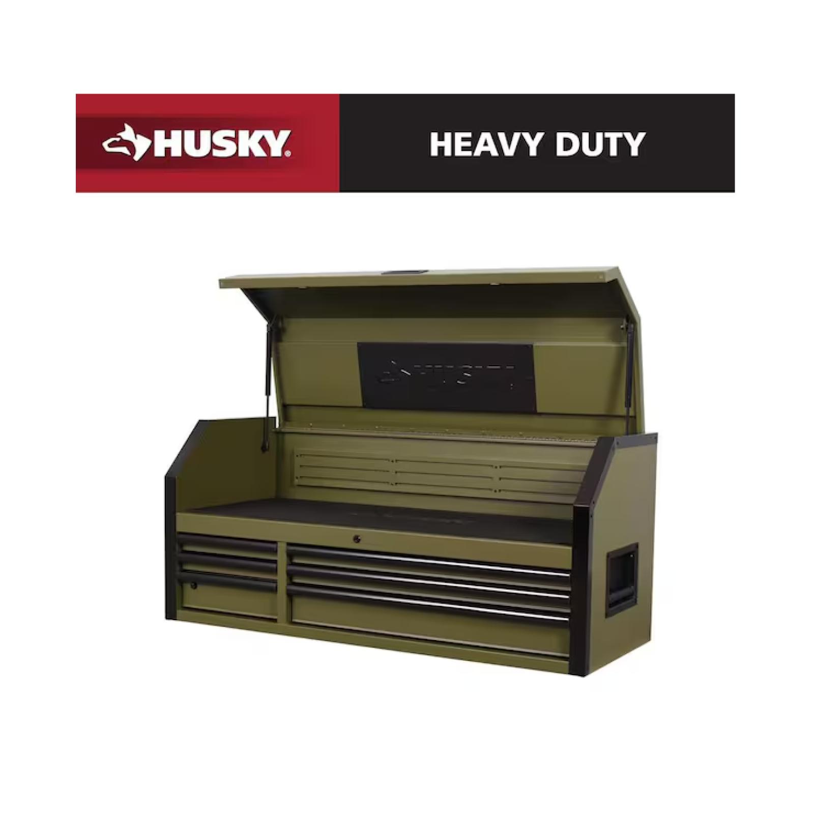DALLAS LOCATION - AS-IS Husky Heavy Duty 52 in. W 6-Drawer Matte Army Green Top Tool Chest