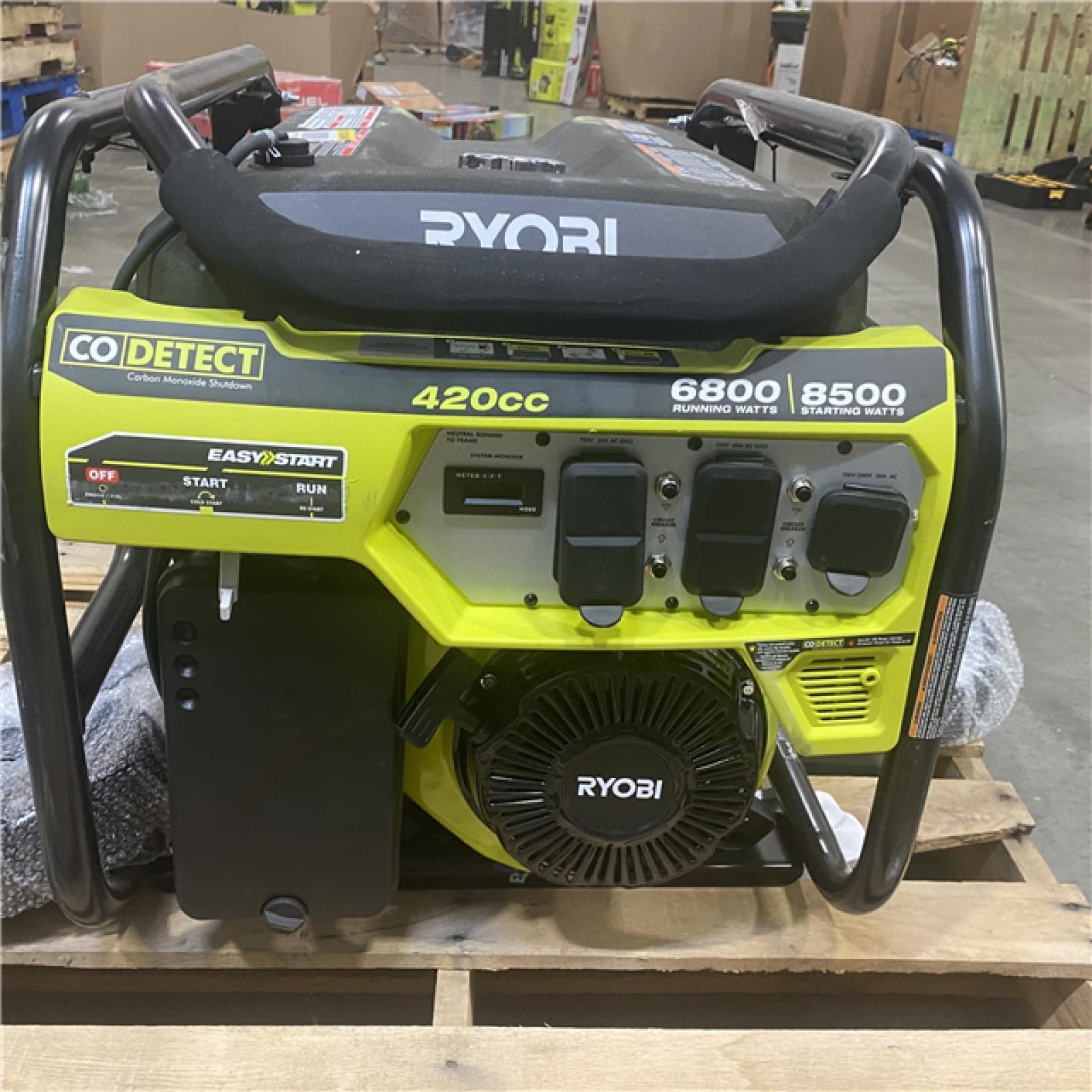 Dallas Location - As-Is RYOBI 6800-Watt Gasoline Powered Portable Generator