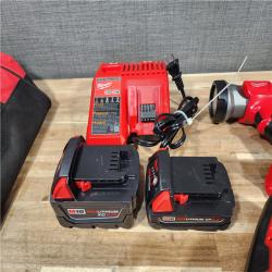 HOUSTON LOCATION - AS-IS MILWAUKEE 5 TOOL COMBO KIT W/ (2) BATTERY & CHARGER