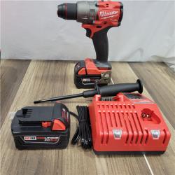 AS-IS  Milwaukee 2904-22 Hammer Drill Driver Kit with Batteries  Charger & Tool Case  Red