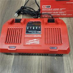 AS-IS  Milwaukee M18 18-Volt Lithium-Ion REDLITHIUM FORGE Starter Kit with Two XC 8.0 Ah Battery and Dual Bay Rapid Charger