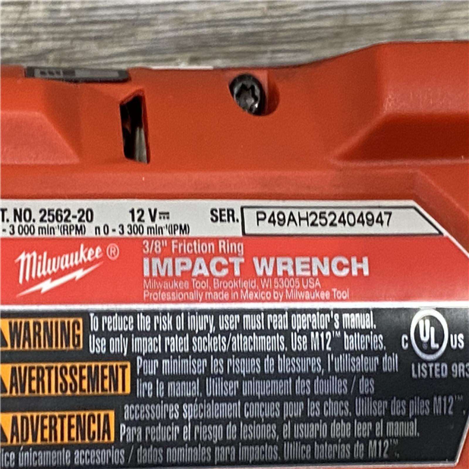 AS-IS Milwaukee FUEL 12V Lithium-Ion Brushless Cordless Stubby 3/8 in. Impact Wrench (Tool-Only)