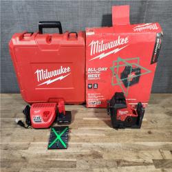 HOUSTON LOCATION - AS-IS Milwaukee 12-Volt Lithium-Ion Cordless Green 250 ft. 3-Plane Laser Level Kit
