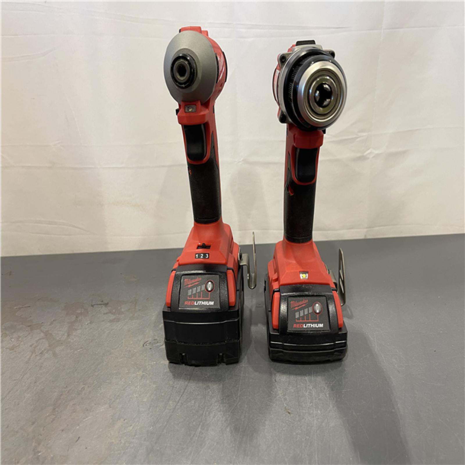 AS-IS - Milwaukee M18 18-Volt Lithium-Ion Brushless Cordless Compact Hammer Drill/Impact Combo Kit