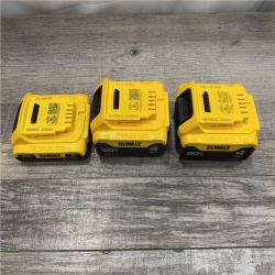 AS-IS DEWALT 20V MAX Lithium-Ion 2.0 Ah and (2) 4.0 Ah Battery Packs (3-Pack)