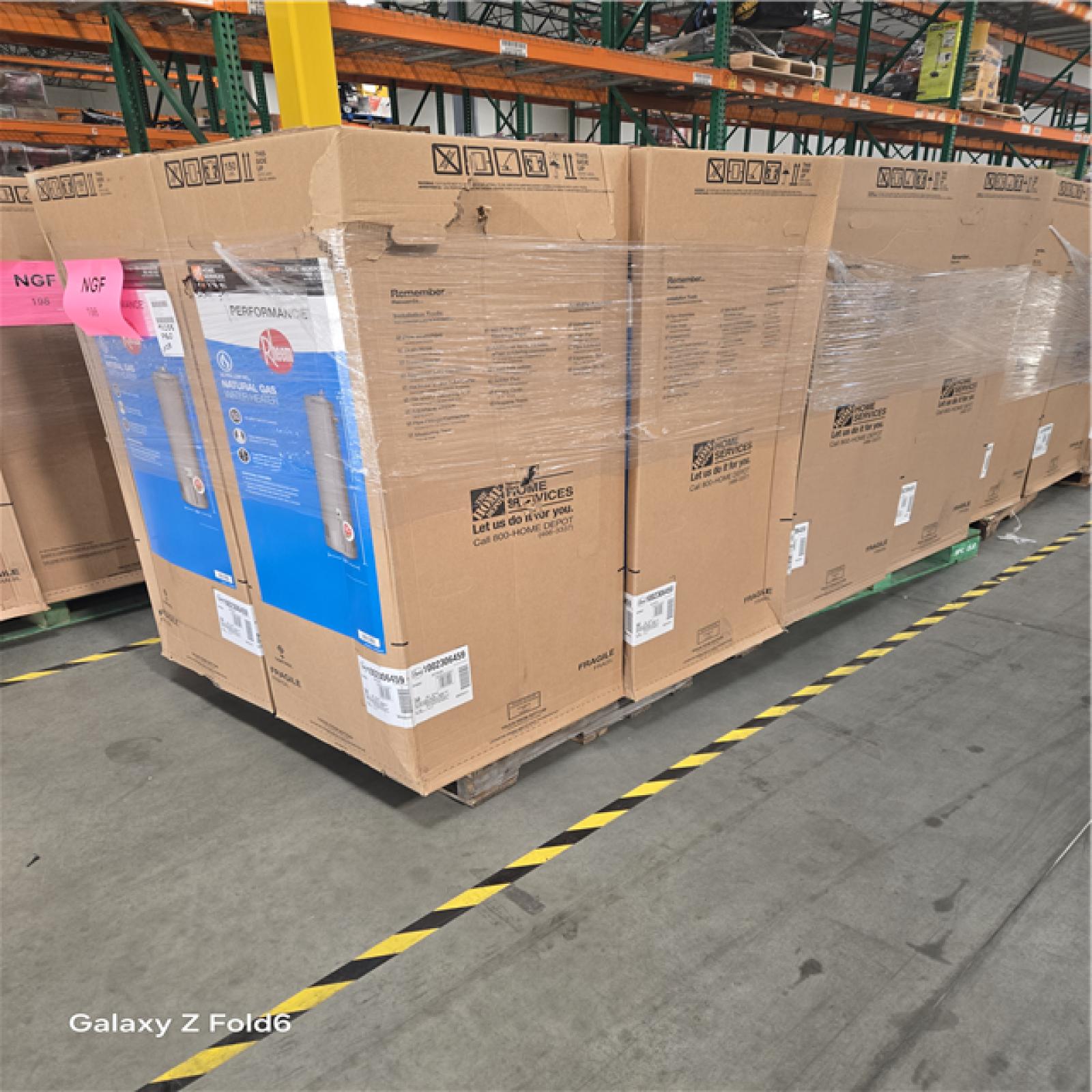 CALIFORNIA NEW RHEEM 50 GAL NATURAL GAS WATER HEATERS ULTRA LOW NOx (24pallets-96units)