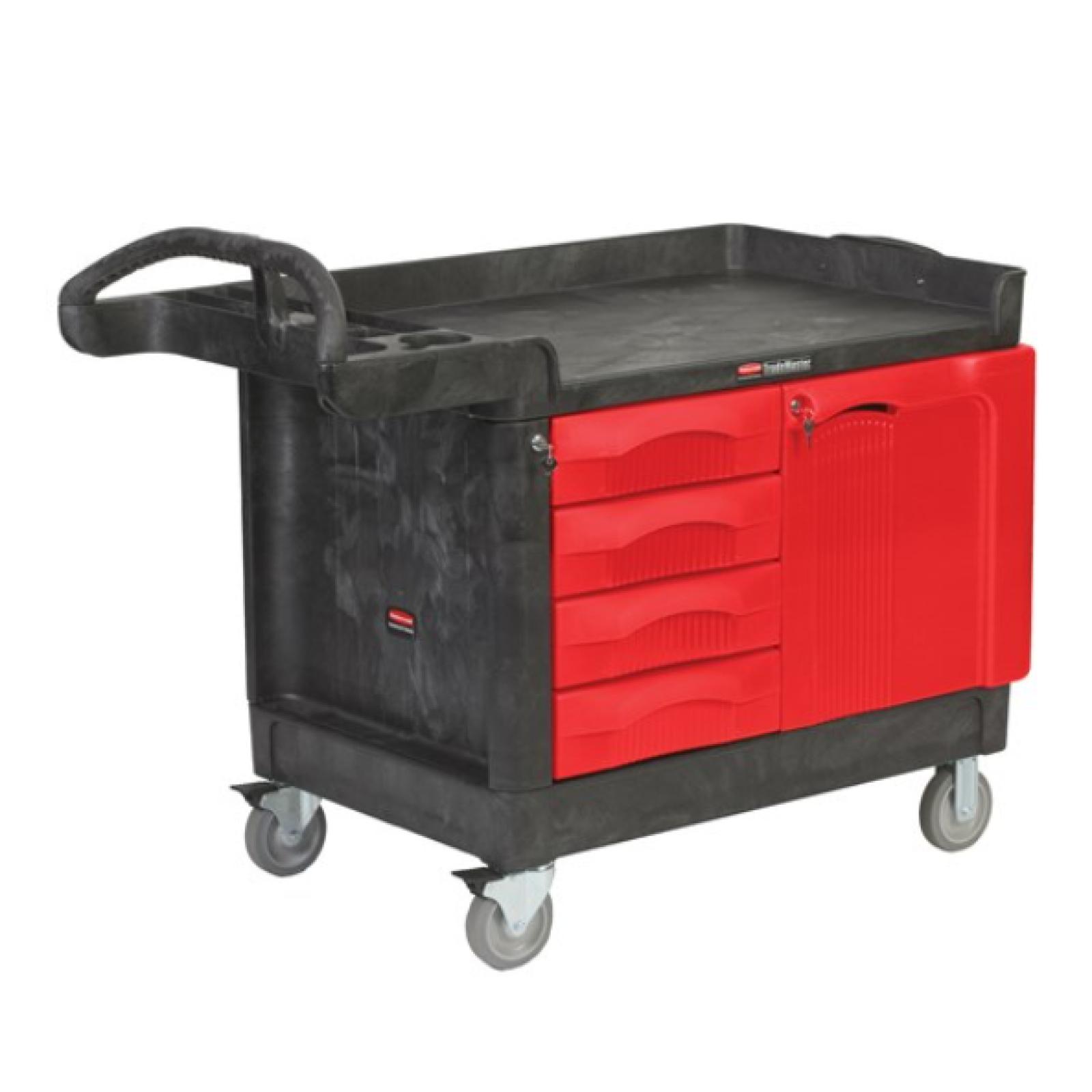 DALLAS LOCATION- NEW!- Rubbermaid TradeMaster® Cart with 4 Drawers and Cabinet  Small