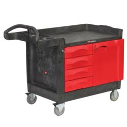 DALLAS LOCATION- NEW!- Rubbermaid TradeMaster® Cart with 4 Drawers and Cabinet  Small