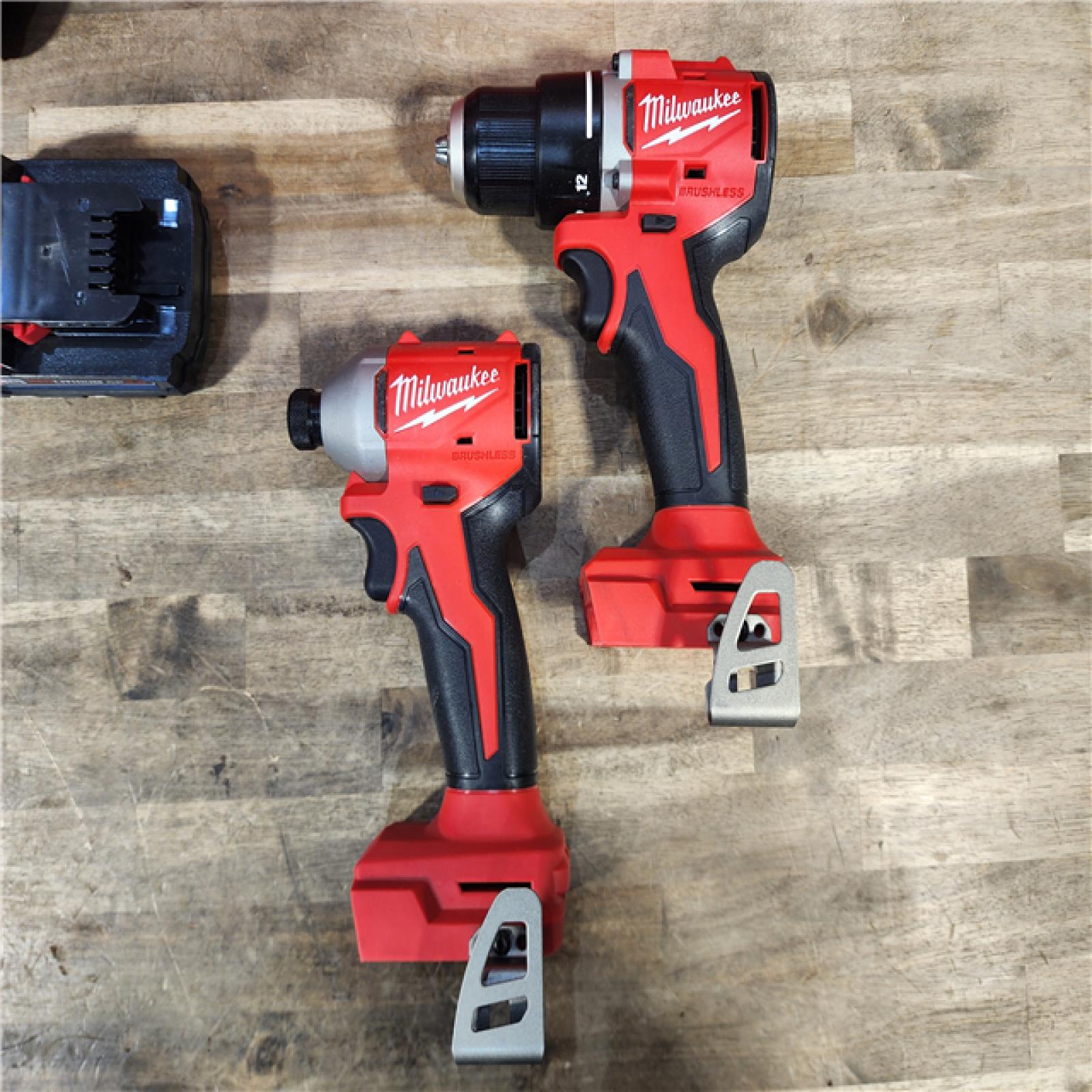 HOUSTON - LOCATION - AS-IS M18 18V Lithium-Ion Brushless Cordless Compact Drill/Impact Combo Kit (2-Tool) W/(2) 2.0 Ah Batteries, Charger & Bag