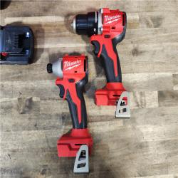 HOUSTON - LOCATION - AS-IS M18 18V Lithium-Ion Brushless Cordless Compact Drill/Impact Combo Kit (2-Tool) W/(2) 2.0 Ah Batteries, Charger & Bag
