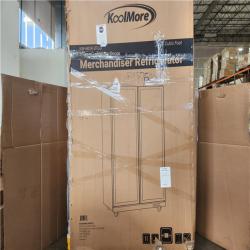 Phoenix AS-IS Koolmore 47 in. Commercial 2-Glass-Door Merchandiser Refrigerator  35 cu. ft. in Black
