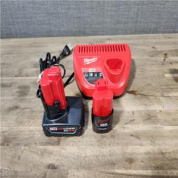 HOUSTON LOCATION - AS-IS MILWAUKEE 3 TOOL COMBO KIT W/ (2) BATTERY & CHARGER