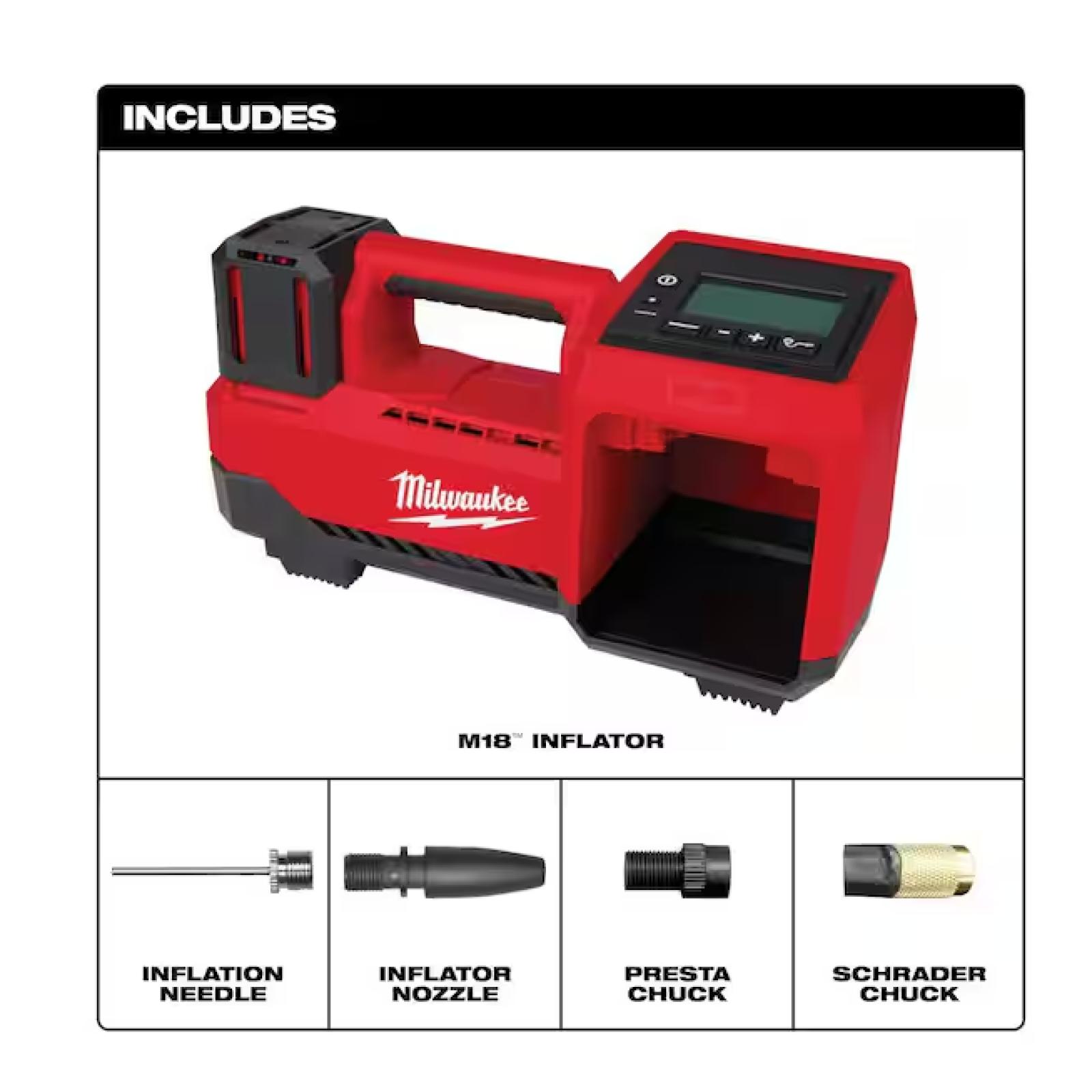 NEW! - Milwaukee M18 18-Volt Lithium-Ion Cordless Electric Portable Inflator (Tool-Only)