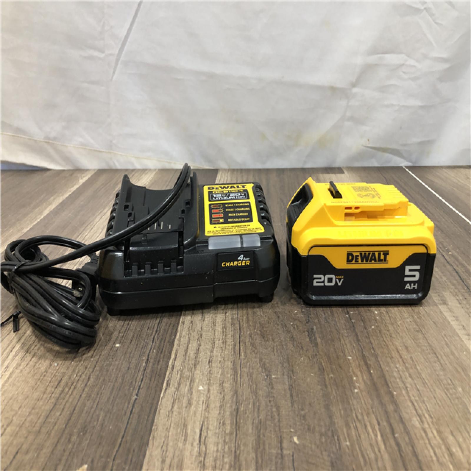 AS-IS DEWALT 20V MAX Lithium-Ion 5.0 Ah Battery and Charger