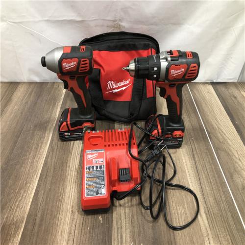 AS-IS Milwaukee 18V Lithium-Ion Cordless Drill Driver/Impact Driver Combo Kit