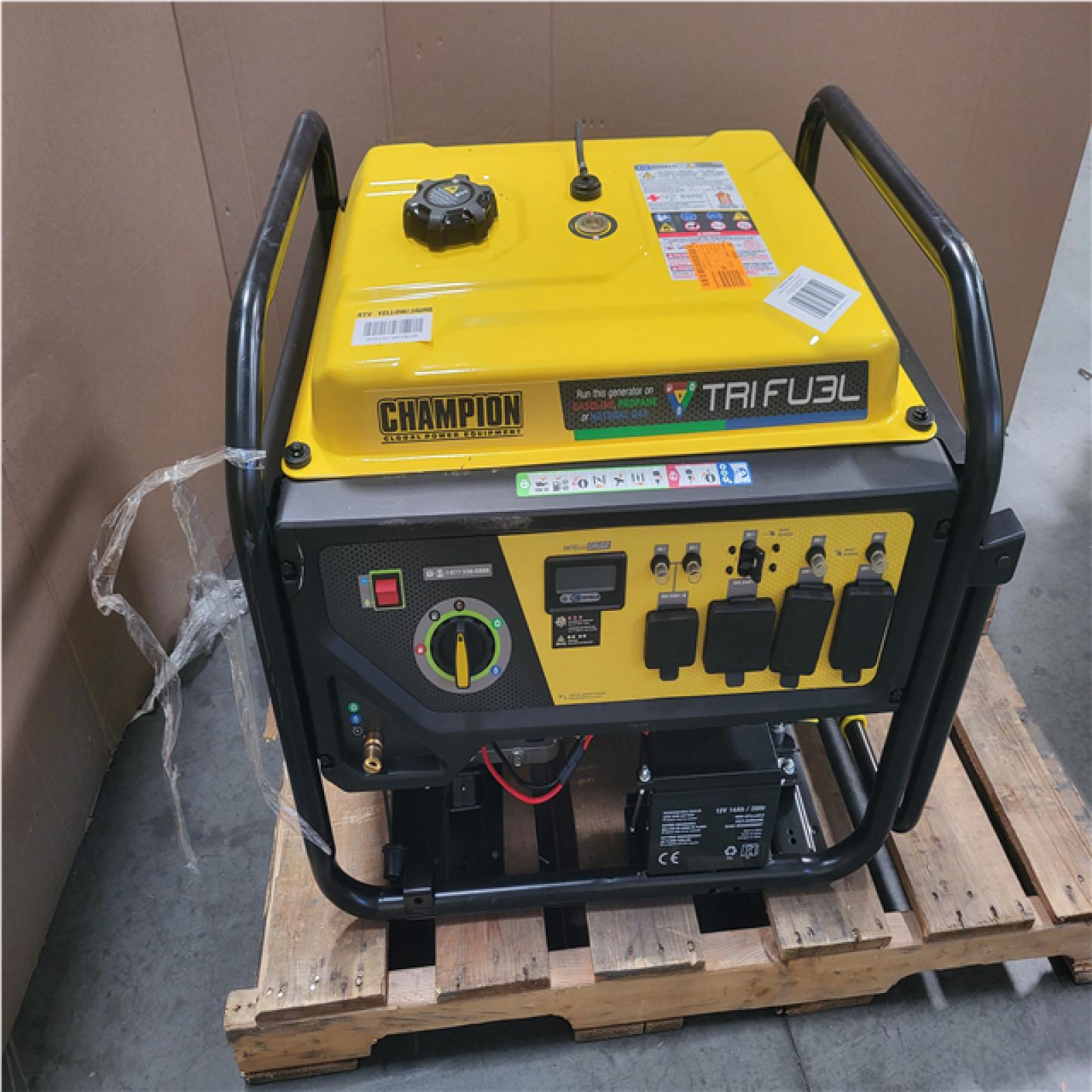 CALIFORNIA AS IS CHAMPION 11 500/9200 TRI FUEL PORTABLE GENERATOR