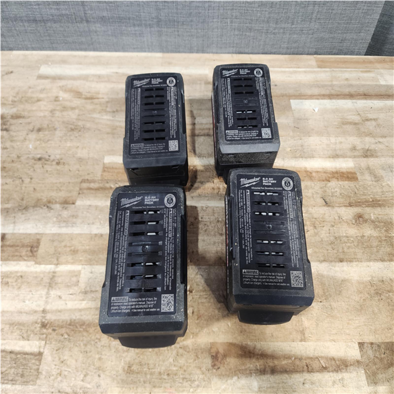Houston Location AS-IS Milwaukee FORGE Batteries QTY/4