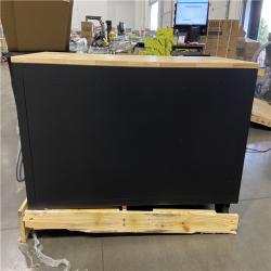 DALLAS LOCATION - Husky Tool Storage 62 in. W Heavy Duty Matte Black Mobile Workbench Cabinet with Adjustable Height Wood Top