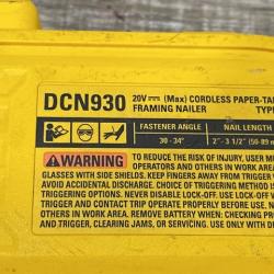 AS-IS DEWALT 20V 30 Degree Cordless Framing Nailer (Tool-Only)