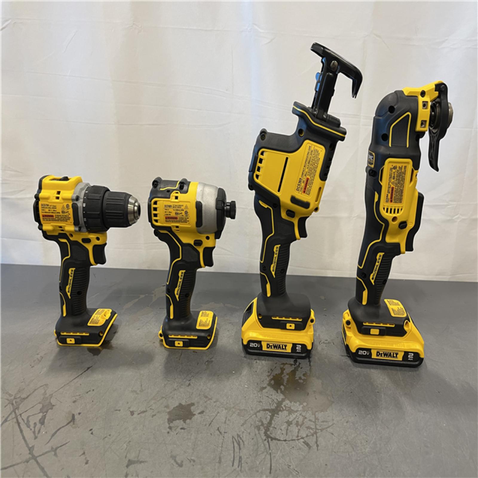 AS-IS - DeWalt ATOMIC 20-Volt Lithium-Ion Cordless Brushless 4 Tool Combo Kit