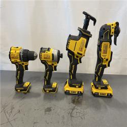 AS-IS - DeWalt ATOMIC 20-Volt Lithium-Ion Cordless Brushless 4 Tool Combo Kit