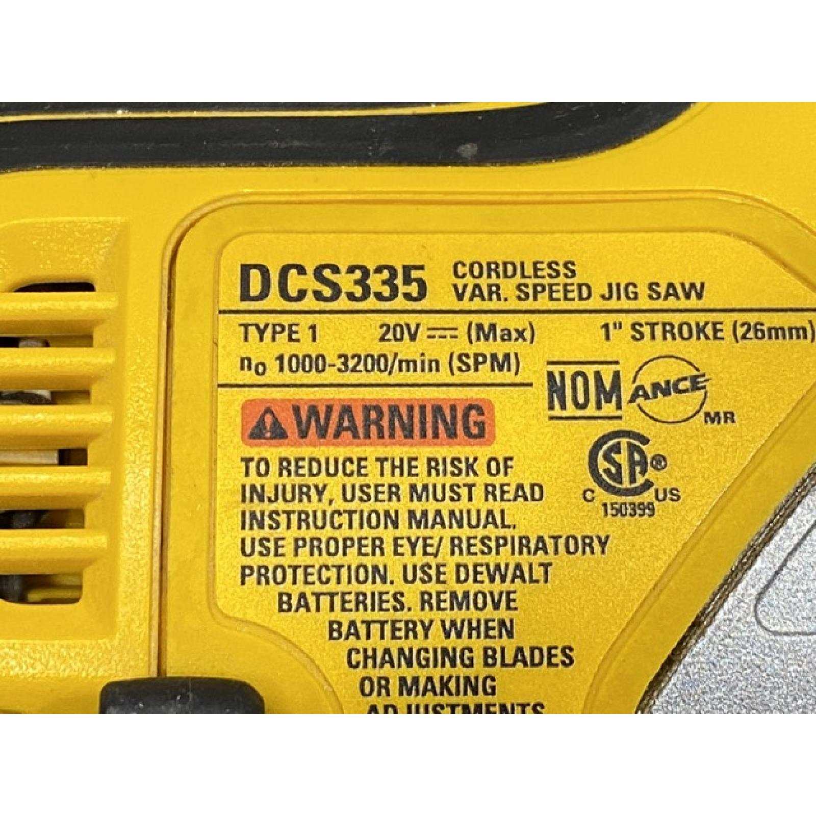 AS-IS DEWALT 20V MAX XR Cordless Barrel Grip Jigsaw (Tool Only)