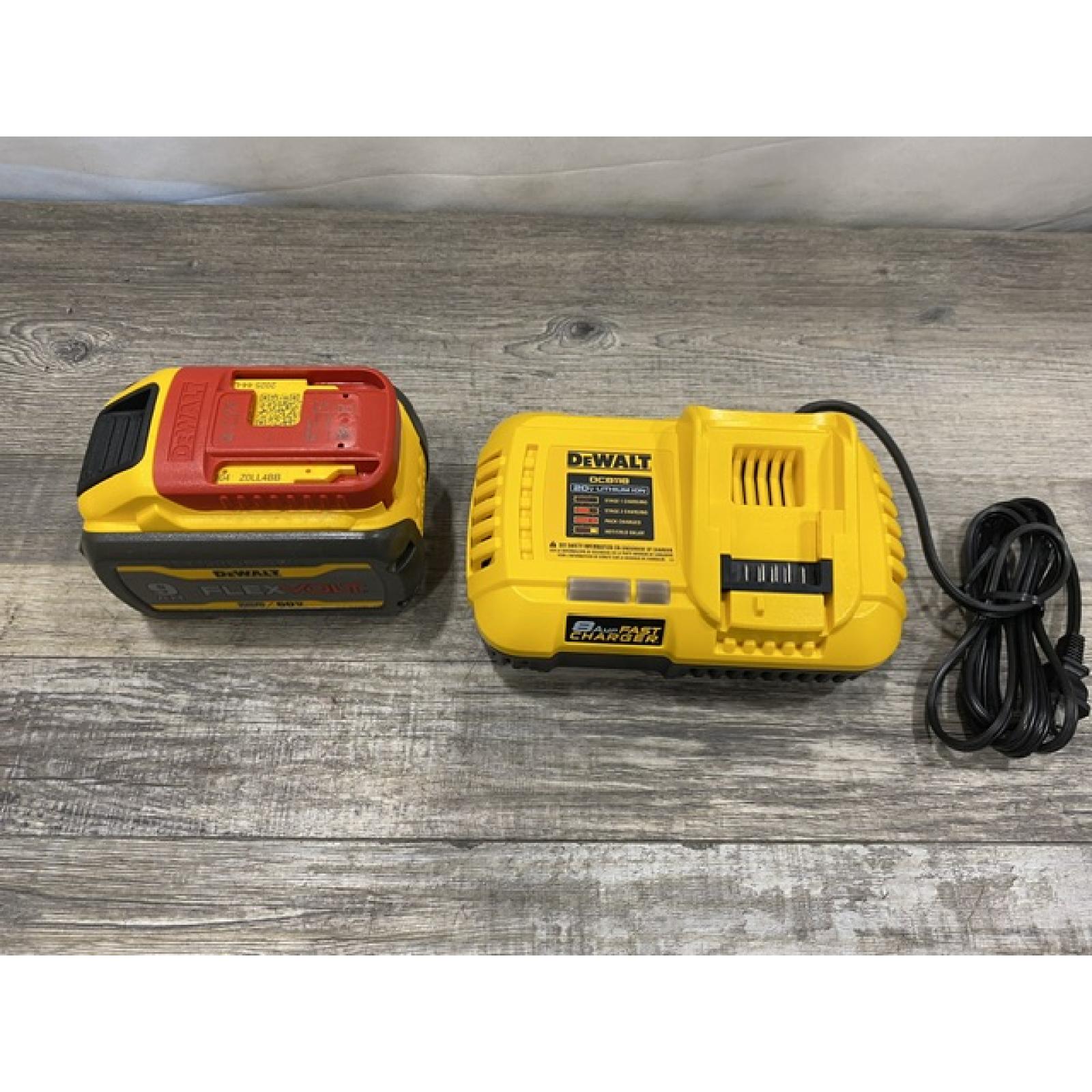 AS-IS DEWALT 20V/60V MAX FLEXVOLT Lithium-Ion 9.0Ah Battery and Charger Starter Kit