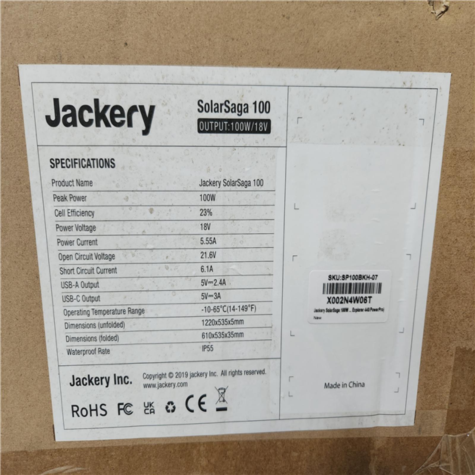 Phoenix Location NEW Jackery Solar Saga 100W Explorer 440/Power Pro