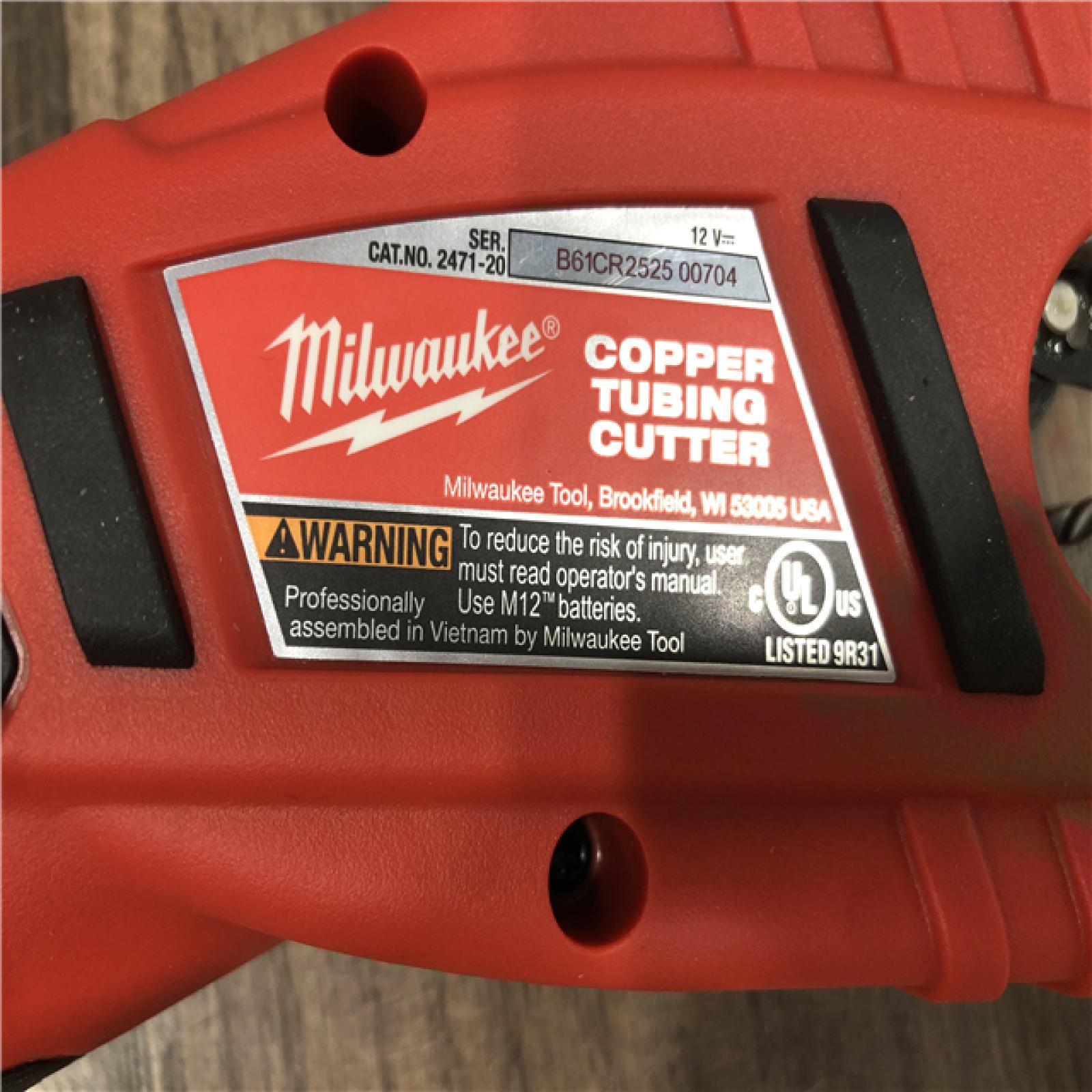 AS-IS Milwaukee 12V Lithium-Ion Cordless Copper Tubing Cutter (Tool-Only)