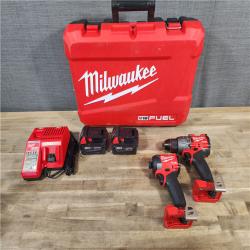 HOUSTON LOCATION - AS-IS MILWAUKEE M18 FUEL 18V Lithium-Ion Brushless Cordless Hammer Drill and Impact Driver Combo Kit (2-Tool) with 2 Batteries