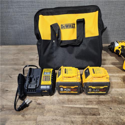HOUSTON LOCATION - AS-IS DeWalt 20V MAX Lithium-Ion Cordless 3-Tool Combo Kit with (2) FLEXVOLT 6.0 Ah Batteries and Charger
