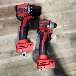 HOUSTON LOCATION - AS-IS M18 18-Volt Lithium-Ion Brushless Cordless Compact Hammer Drill/Impact Combo Kit (2-Tool) with (2) Batteries, Bag
