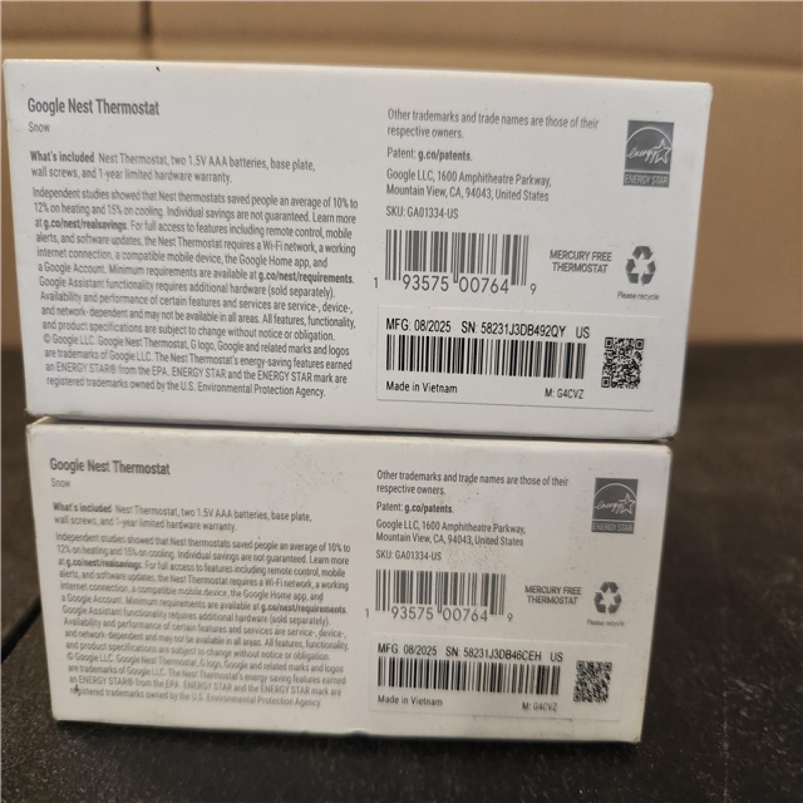 Phoenix Google Nest Thermostat - Smart Programmable Wi-Fi Thermostat (2-Pack)
