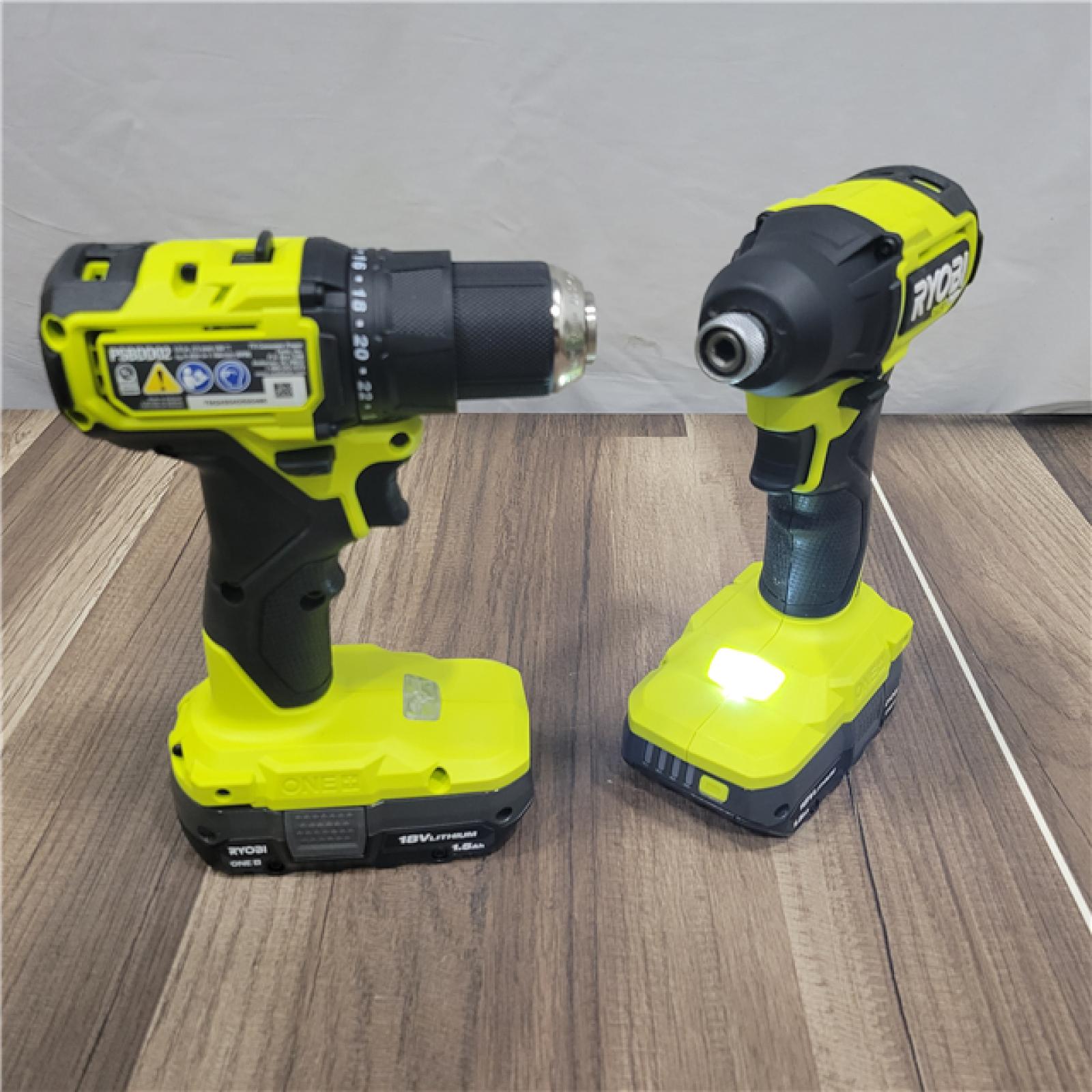 GOOD RYOBI ONE+ HP 18V Brushless Cordless Compact 1/2 in. Drill and Impact Driver Kit with (2) 1.5 Ah Batteries, Charger, and Bag