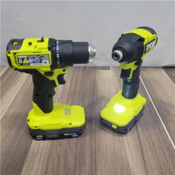 GOOD RYOBI ONE+ HP 18V Brushless Cordless Compact 1/2 in. Drill and Impact Driver Kit with (2) 1.5 Ah Batteries, Charger, and Bag