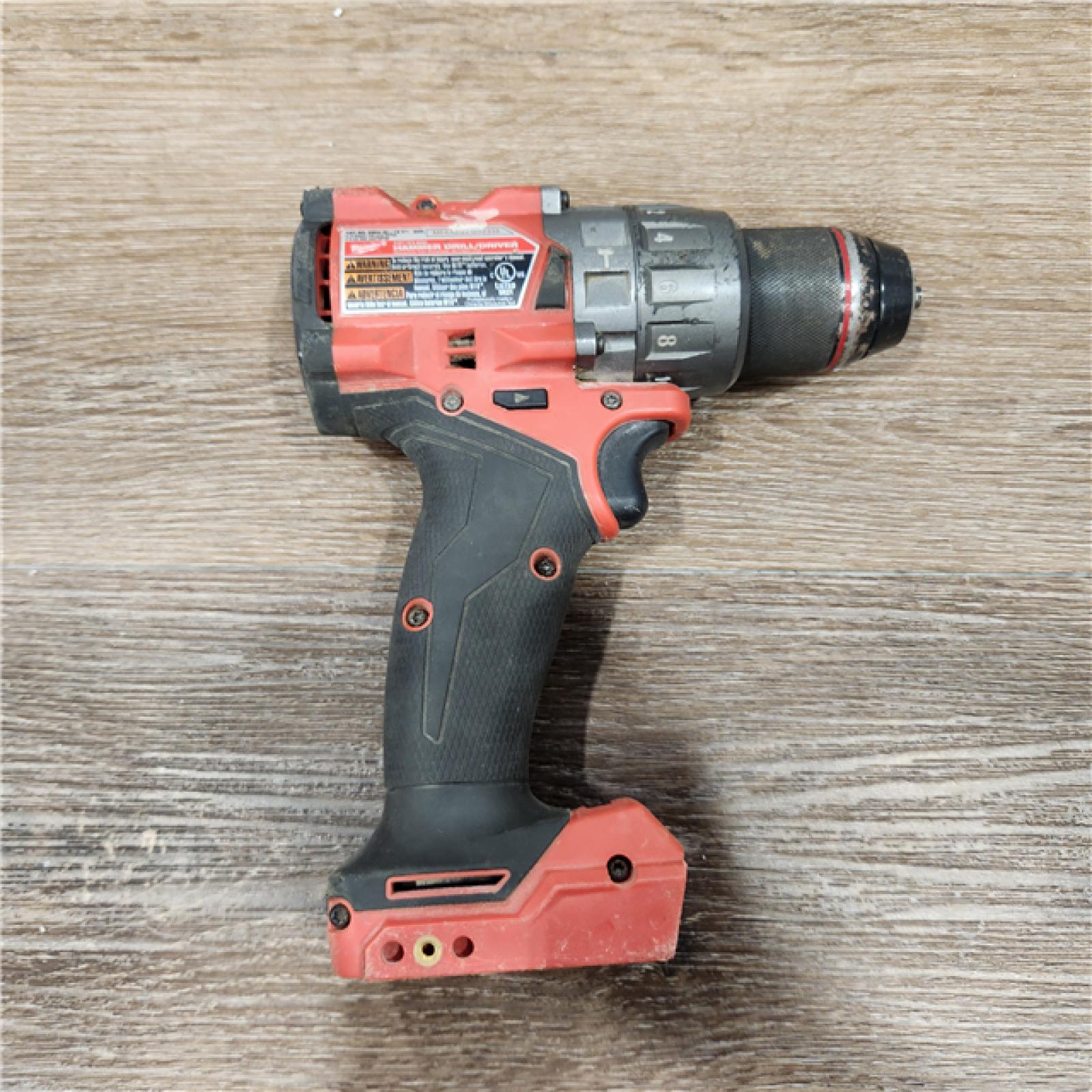 AS-IS  Milwaukee M12 FUEL Brushless Cordless 1/2 in. Hammer Drill/ Driver (Tool Only) Battery & charge included