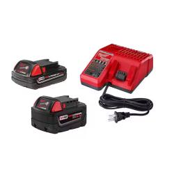 DALLAS LOCATION - Milwaukee M18 18-Volt Lithium-Ion Starter Kit with One 5.0 Ah and One 2.0 Ah Battery and Charger