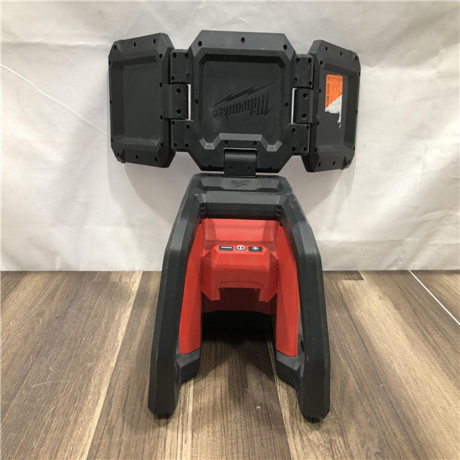 AS-IS Milwaukee 18-Volt Lithium-Ion Cordless 4500 Lumens ROVER Dual Power Triple-Panel Flood & Area Light (Tool-Only)