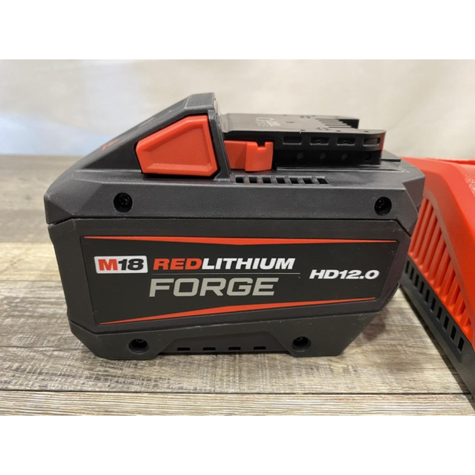 LIKE NEW - Milwaukee 18-Volt Lithium-Ion REDLITHIUM FORGE Starter Kit with 12. 0Ah Battery and Charger