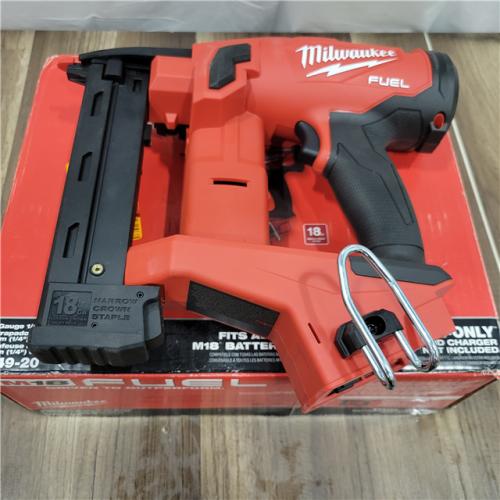 AS-IS MILWAUKEE FUEL 18-Volt Lithium-Ion Brushless Cordless 18-Gauge 1/4 in. Narrow Crown Stapler (Tool-Only)