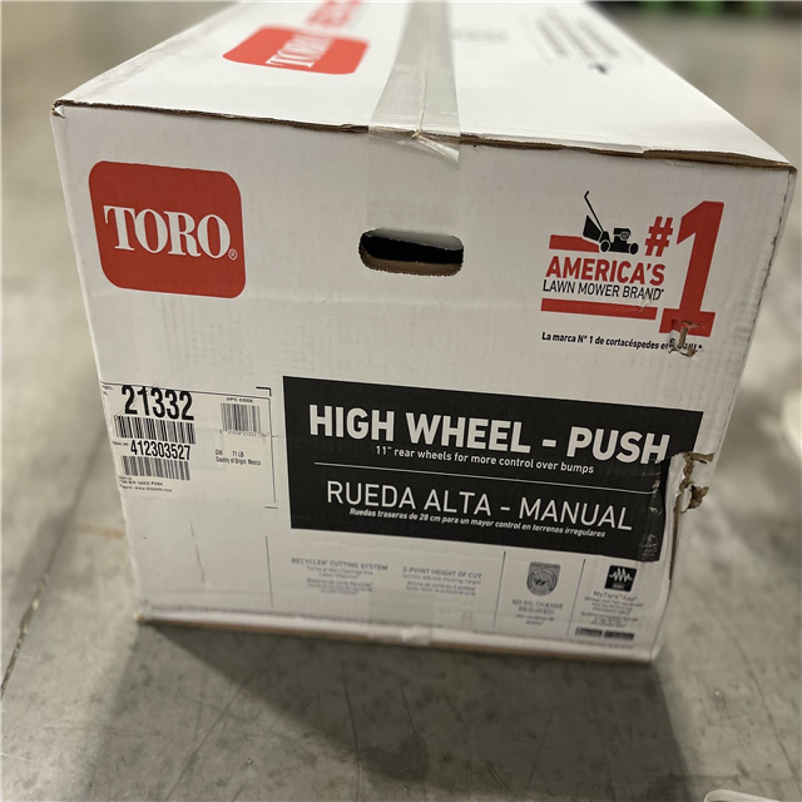 NEW! - TORO 21 in. (53cm) Recycler® High Wheel Push Gas Lawn Mower