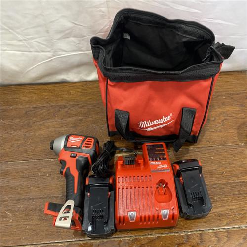 AS-IS Milwaukee M18 18V Cordless Brushed 2 Tool Drill/Driver and Impact Driver Kit