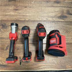 California AS-IS Milwaukee M18 18V Lithium-Ion Cordless Combo Kit (5-Tool) with 2-Batteries, Charger and Tool Bag