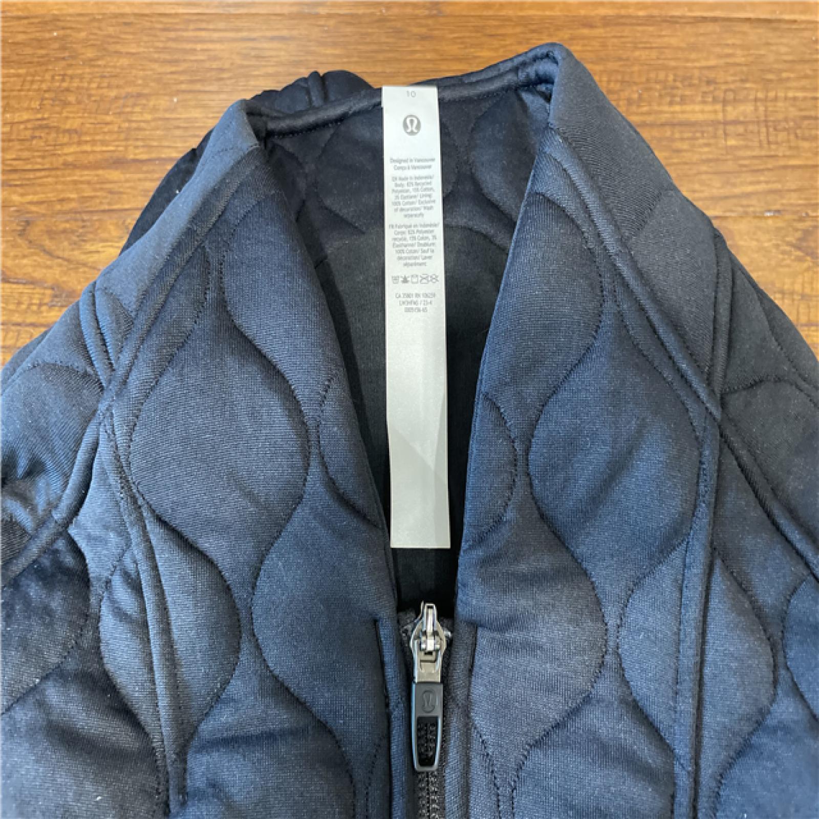 NEW! Lululemon Quilted Bomber Jacket -Black SZ 10